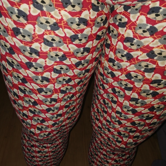 French bulldog frenchie red LULAROE tc legging - Picture 2 of 8